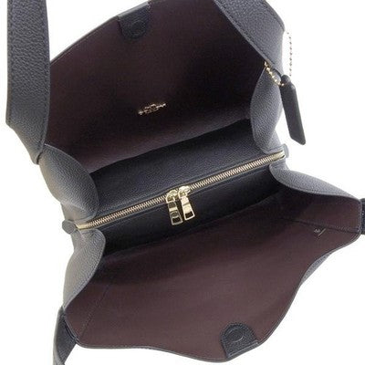 COACH 78800 Hadley Leather 2-way Shoulder Mini Tote Bag Black Women's New