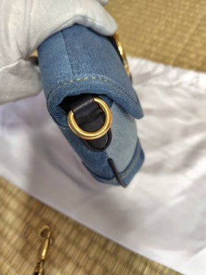 COACH Soho Shoulder Bag Upcycled Repurposed Denim Blue CR737 outlet