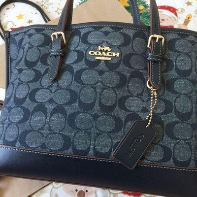 COACH CH228 Mollie Tote 25 2way Chambray Tote Signature Denim 2WAY Outlet New JP
