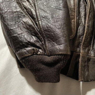 AVIREX A-2 Flight Jacket, Leather jacket L 50th Anniversary Edition Brown