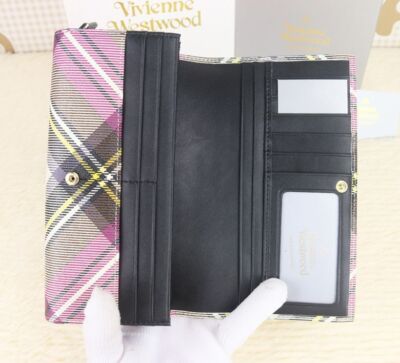 Vivienne Westwood Bi-fold Wallet Check Pattern Long Wallet 64VV493