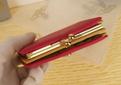 chose 3color Vivienne Westwood Bi-fold Wallet 88VV706 Black Rose Pink