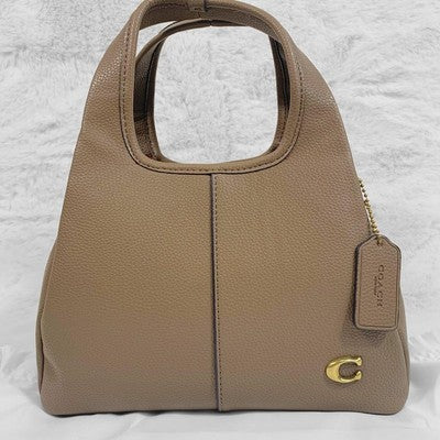COACH CM545 LANA23 Crossbody 2way Shoulder Bag Leather Dark Stone Brown Outlet
