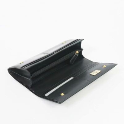 Vivienne Westwood Long wallet enamel bi-fold wallet 63VV507 black