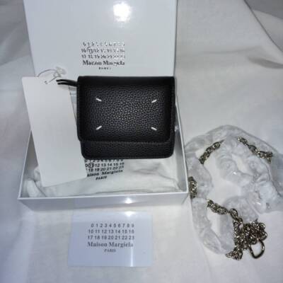 see description 2color Maison Margiela Chain Shoulder Mini Wallet LeatherBi-fold