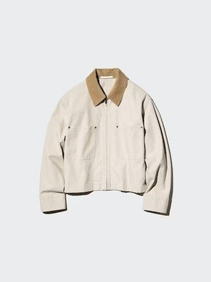 see description 4colors UNIQLO zip-up short jacket casual short length Women
