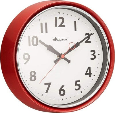 Dulton Wall Clock Classic Red S426-207RD Steel glass Dry cell battery