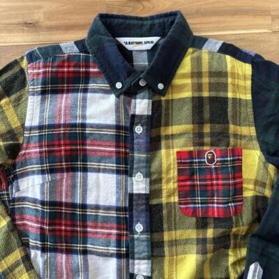 XS BAPE A BATHING APE A Long Sleeve Multi-colored flannel shirt Multicolor