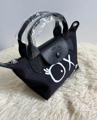 Longchamp XS size Tote Bag Hand bag Top Handle Bag Shoulder bag Black