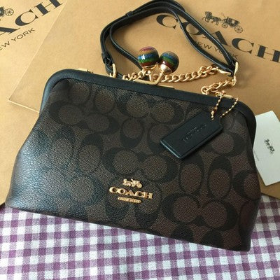 Coach Bag CE617 Brown Black Multi Chain Bag Shoulder Bag Women's Bag 2 Way Bag