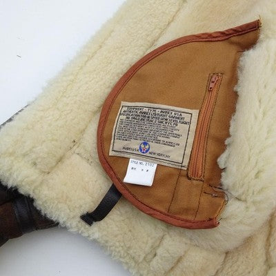 Avirex B-3 flight jacket Mouton Lamb Leather Sheepskin Brown Men's Size 36/M