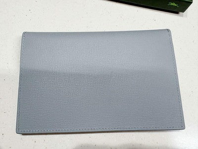 Longchamp Hand bag Clutch Bag Leather Pouch Multi-Case Gray Leather Second bag