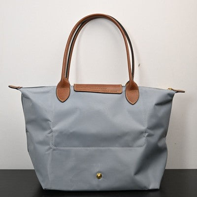see description 3Size Longchamp Le Pliage Tote Bag Handbag Nylon bag Gray