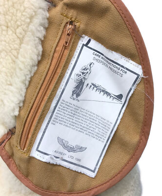 B-3 Shearling Boa Flight Jacket XL Size Men's Leather Brown