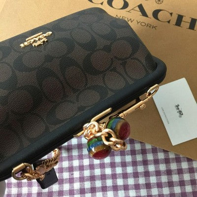 Coach Bag CE617 Brown Black Multi Chain Bag Shoulder Bag Women's Bag 2 Way Bag