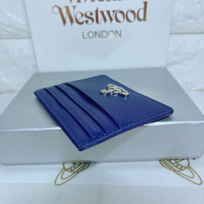 Vivienne Westwood Card Case 933VW168 Wallet Embossed Card Holder Blue