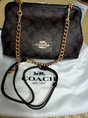 Coach Bag CE617 Brown Black Multi Chain Bag Shoulder Bag Women's Bag 2 Way Bag