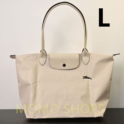 Longchamp L size Tote Bag Handbag Outlet Cream NEW