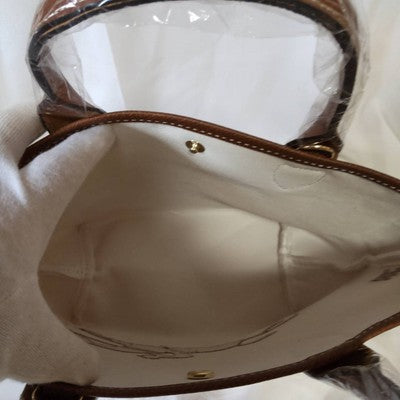 Longchamp Le Pliage M size Tote Bag Handbag Shoulder bags Brown Leather