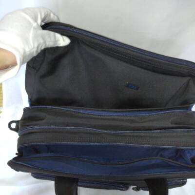 TUMI ALPHA3 Organizer Laptop Brief 2603141 Commuting PC Bag Navy Blackpp