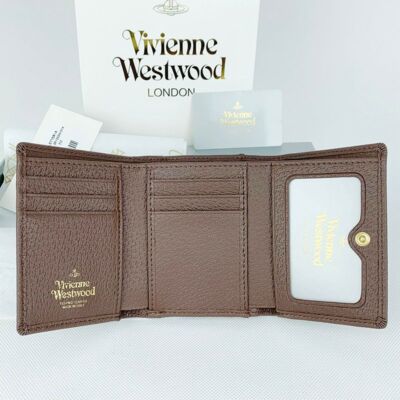 Vivienne Westwood Tri-fold Wallet Vivienne Westwood Clasp Wallet 13V138 Coffee