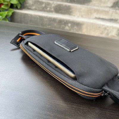 Tumi Mclaren Brox Shoulder Bag Sling Body Bag Black Orange