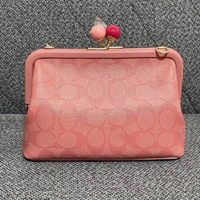 Coach C1452 Chain Shoulder Bag 2WAY PVC Leather Pink Women's Brand New Unused