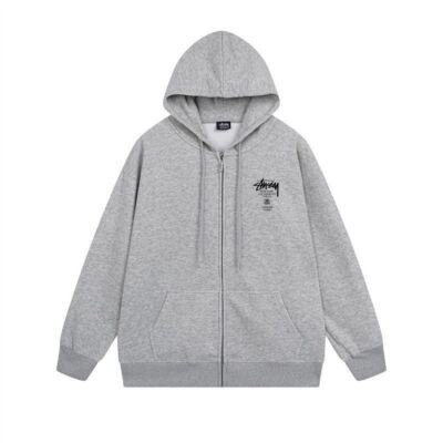 check description size S-XL STUSSY Hoodie Thin Long Sleeve Outerwear Zip Hoodie