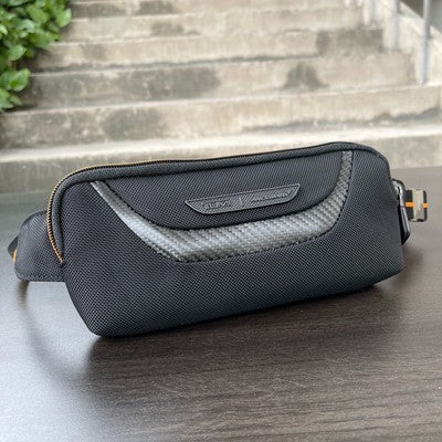Tumi Mclaren Brox Shoulder Bag Sling Body Bag Black Orange