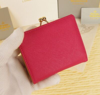 chose 3color Vivienne Westwood Bi-fold Wallet 88VV706 Black Rose Pink