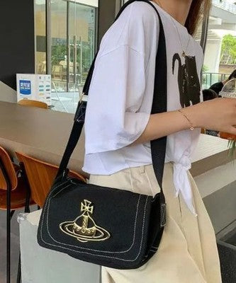 select black or white Vivienne Westwood Edgewear Shoulder Bag Denim NEW