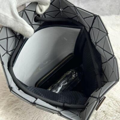 Bao Bao Issey Miyake leather backpack bicolor drawstring Gray Purple used