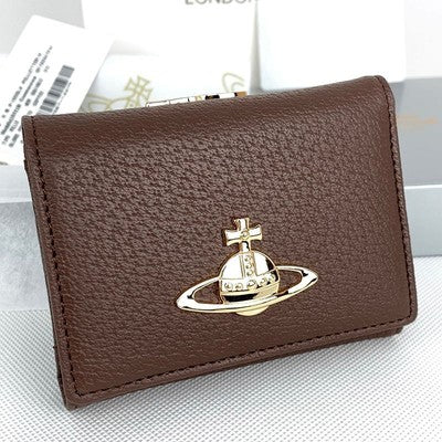 Vivienne Westwood Tri-fold Wallet Vivienne Westwood Clasp Wallet 13V138 Coffee