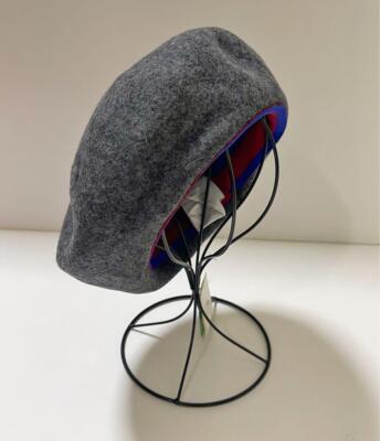 check description chose color Vivienne Westwood Beret hat Beige wool embroidery