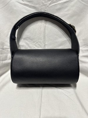 CAFUNE Drop Duffel Handbag Soft Duffle Shoulder Bag Black Leather egg charm