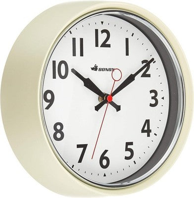 Dulton Wall Clock Ivory S426-207IV Steel glass Dry cell battery Sweep movement