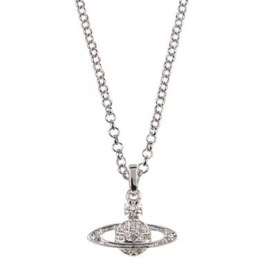vivienne Westwood full diamond silver necklace