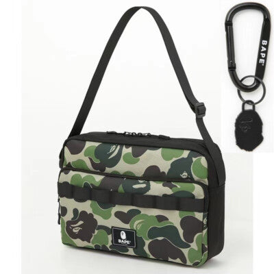BAPE A Bathing Ape Camo Shoulder Bag with Carabiner 2021 AW Magazine Free Gift