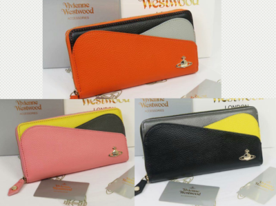 see description 3colors Vivienne Westwood Wallet Long Wallet 55VV357