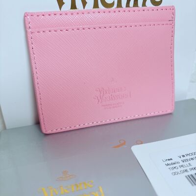 Vivienne Westwood Card Case 933VW168 Wallet Embossed Card Holder PINK