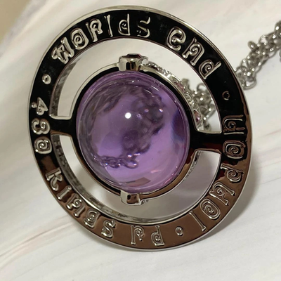 Vivienne Westwood Medium Orb Necklace, Silver with Purple Pendant, C: 80cm