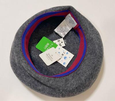 check description chose color Vivienne Westwood Beret hat Beige wool embroidery