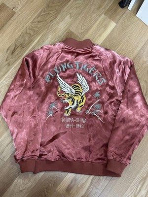 AVIREX Flying Tiger Reversible Sukajan Jacket Pink and Black Size L embroidery