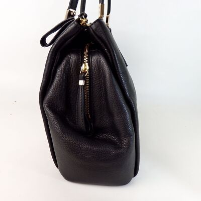 Coach Tote Bag Madison Cafe Carryall City bag Zip bag Black Leather Women's