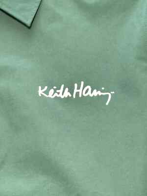 see description Uniqlo Keith Haring SUBWAY DRAWINGS Coach Jacket Green Size XS
