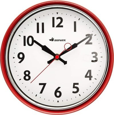 Dulton Wall Clock Classic Red S426-207RD Steel glass Dry cell battery