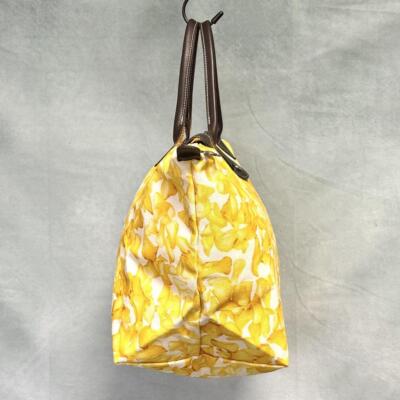 Longchamp Le Pliage L size Tote Bag Handbag Yellow petals Women's fashion