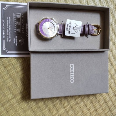SEIKO Metronome Watch Casual Upstyle SMW003BP quartz Water resistant Purple acs