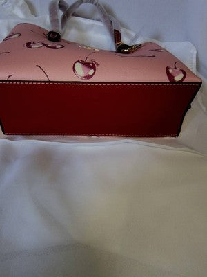 Coach Mollie Tote 25 With Cherry Print CR293  New Pink