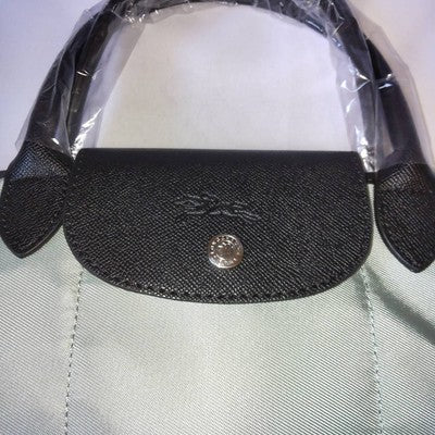 see description 2size Longchamp Le Pliage Top Handle Bags Handbag Light Blue